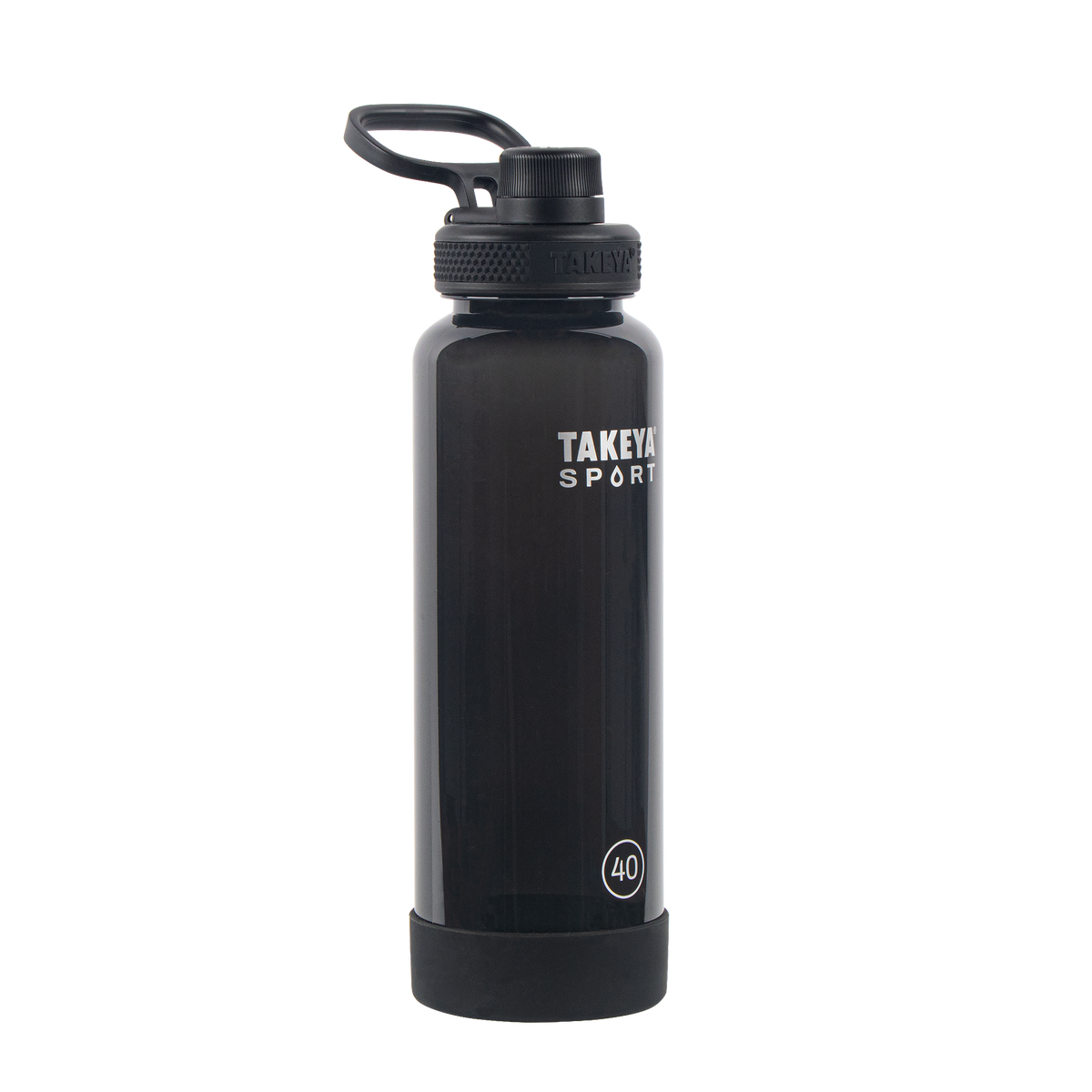 tritan-sport-water-bottle-with-spout-lid-o7 52023-TKS-Tritan-Spout-40-GrandSlamBlack-frontangle.png