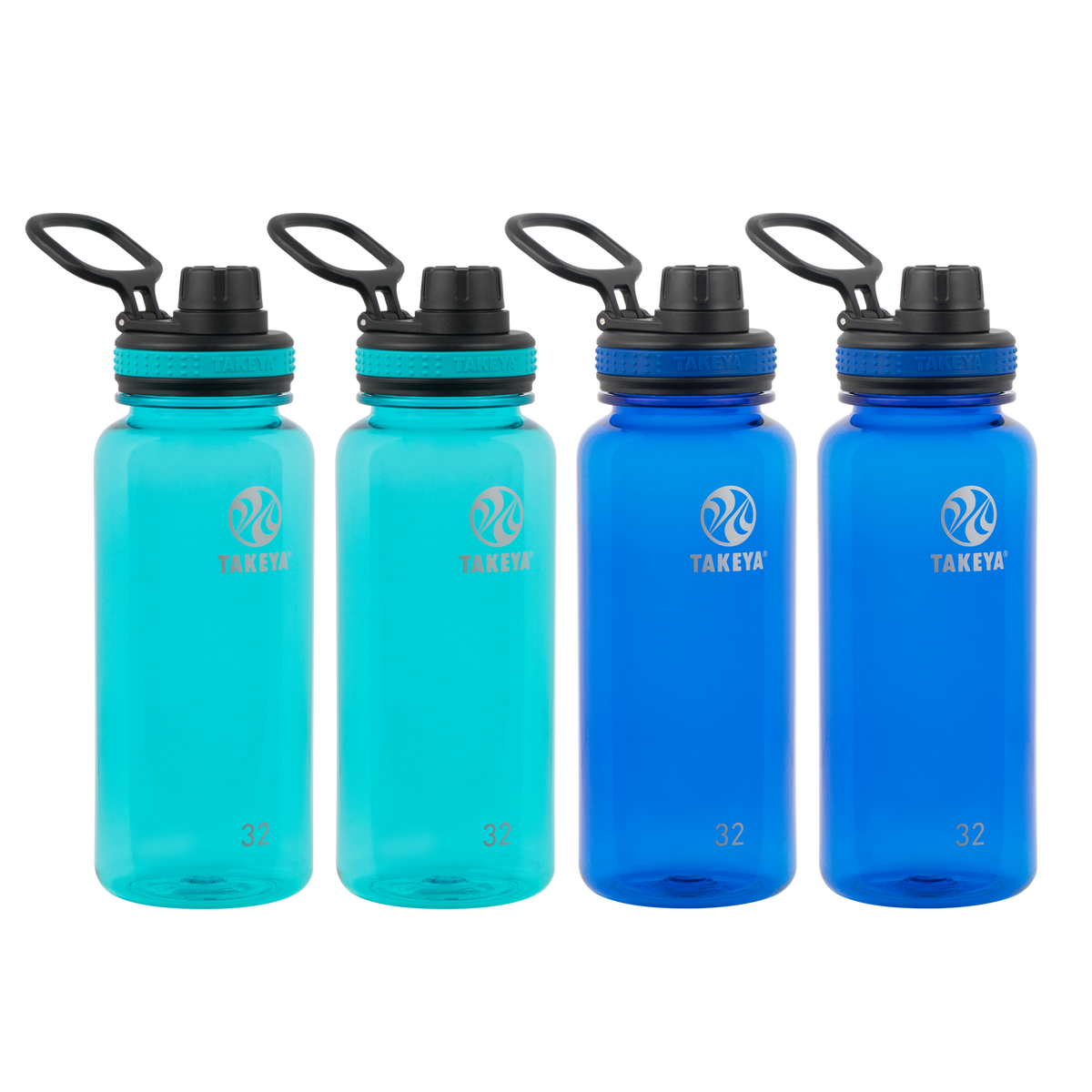 tritan-water-bottle-with-spout-lid-4-pack-a1 50276-Tritan-Spout-32-4pk-Ocean-Royal-angle.png