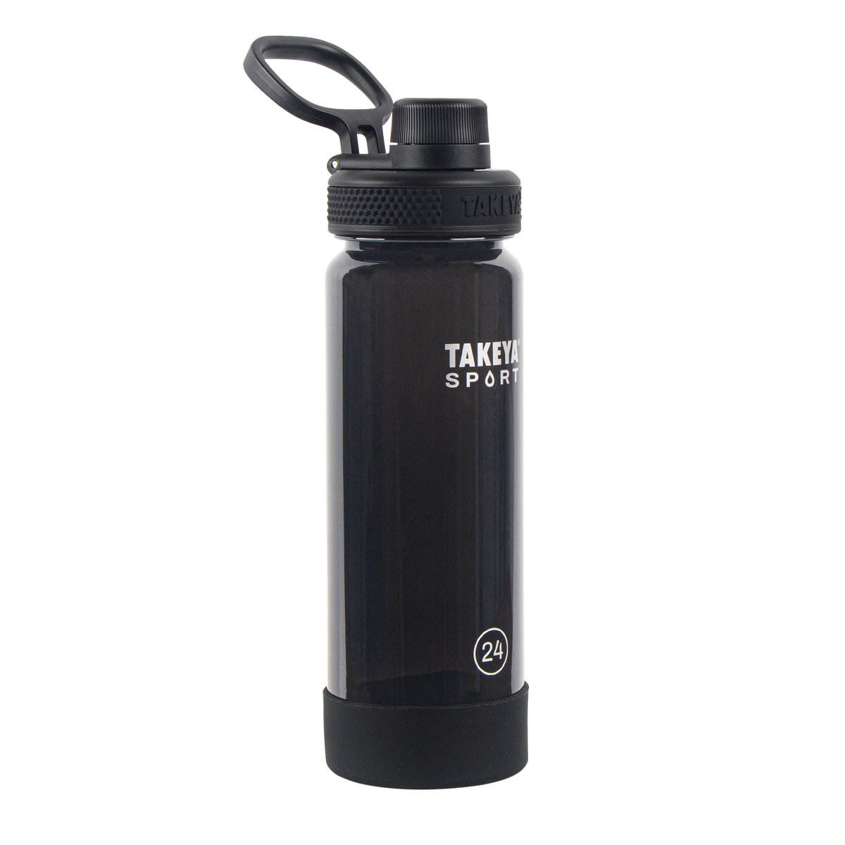 tritan-sport-water-bottle-with-spout-lid-o7 51664-TKS-Tritan-Spout-24-GrandSlamBlack-frontangle.png