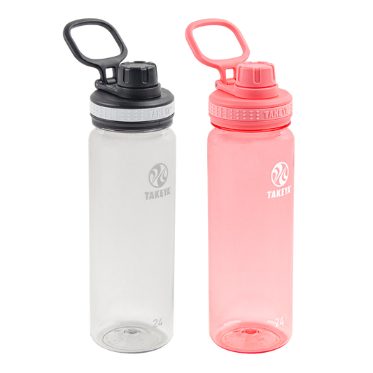 tritan-water-bottle-bundle-with-spout-lid-2-pack-m6 51689-Tritan-Spout-24-2pk-Clear-FlutterPink-angle_2e2a67e8-7240-4517-90e1-85605eacf4b2.png
